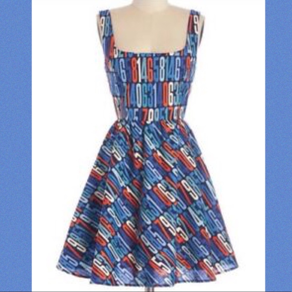Modcloth “Sum of Adorable” Numbers Dress